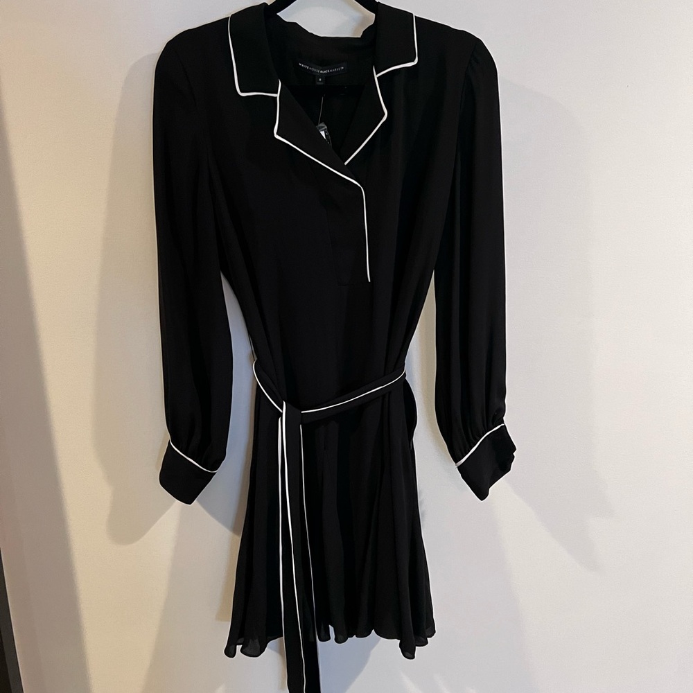 White House Black Market Black Long sleeve dress.